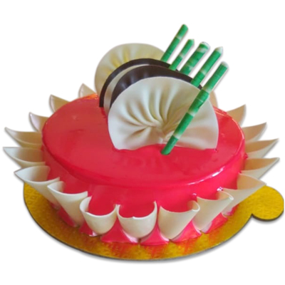 "Delicious Round shape Pineapple cake - 1kg (code NC01) - Click here to View more details about this Product